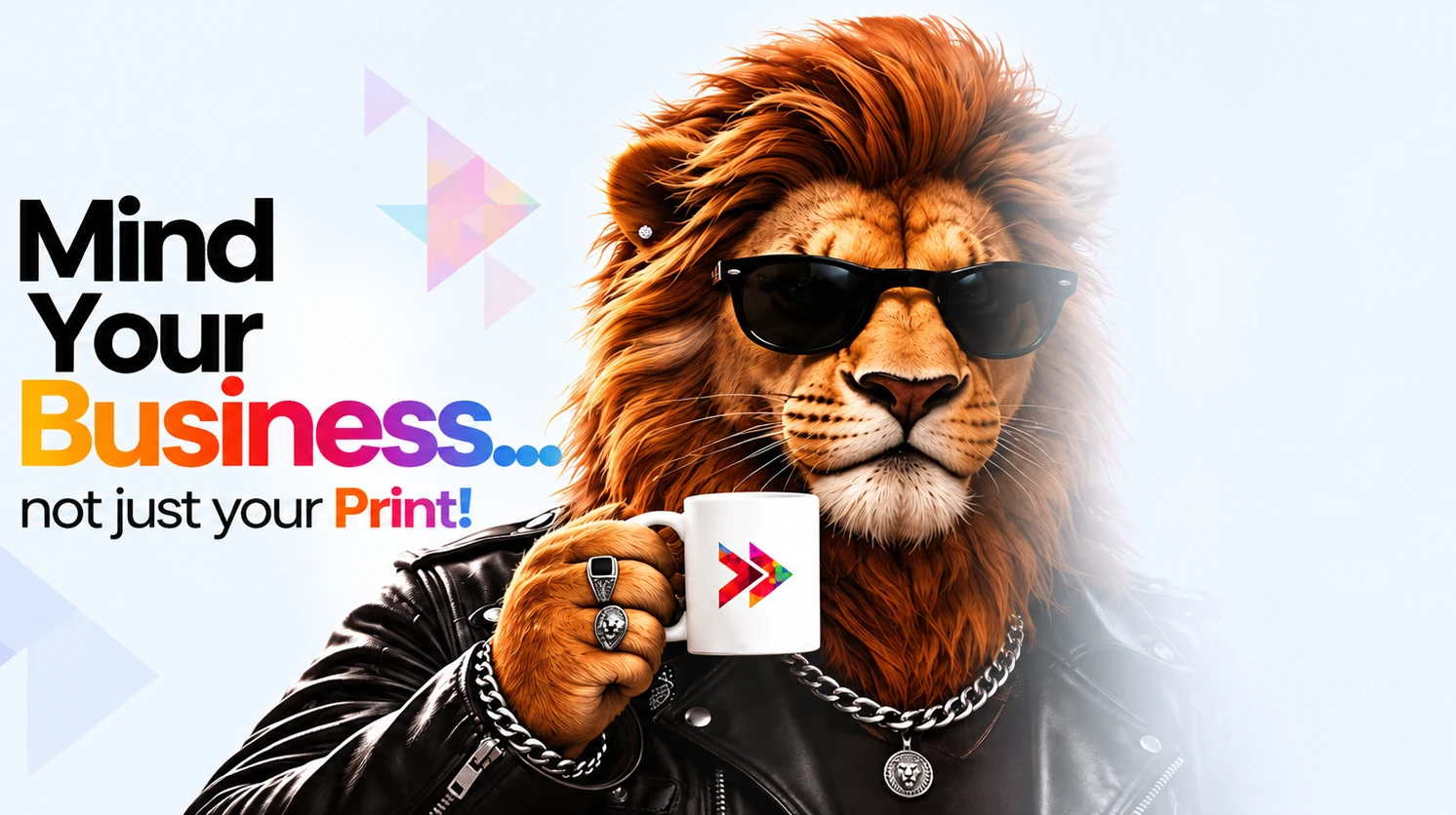 Digital Print Asia 2027 lion mascot and Mind Your Business campaign